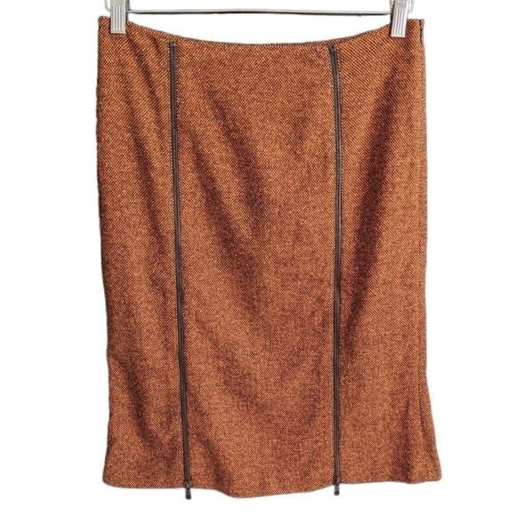 JEAN Paul freiheit 11 rusty brown zipper pencil skirt size 6 @A8 - Picture 1 of 9